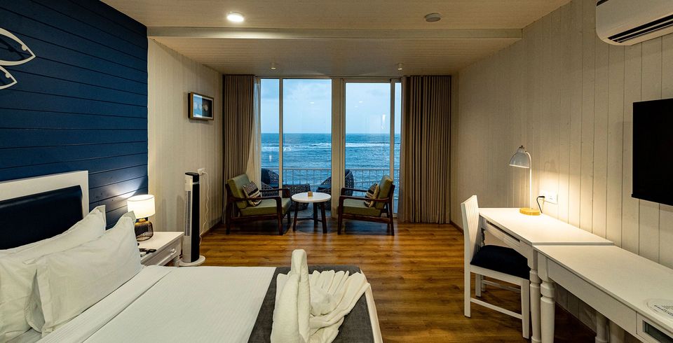 Guest bedroom opening towards the coast