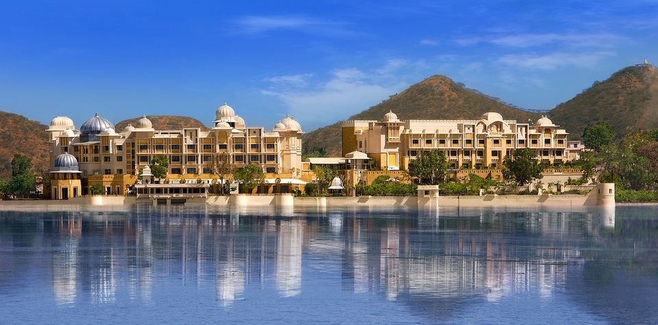 Palace facade reflected in Lake Pichola