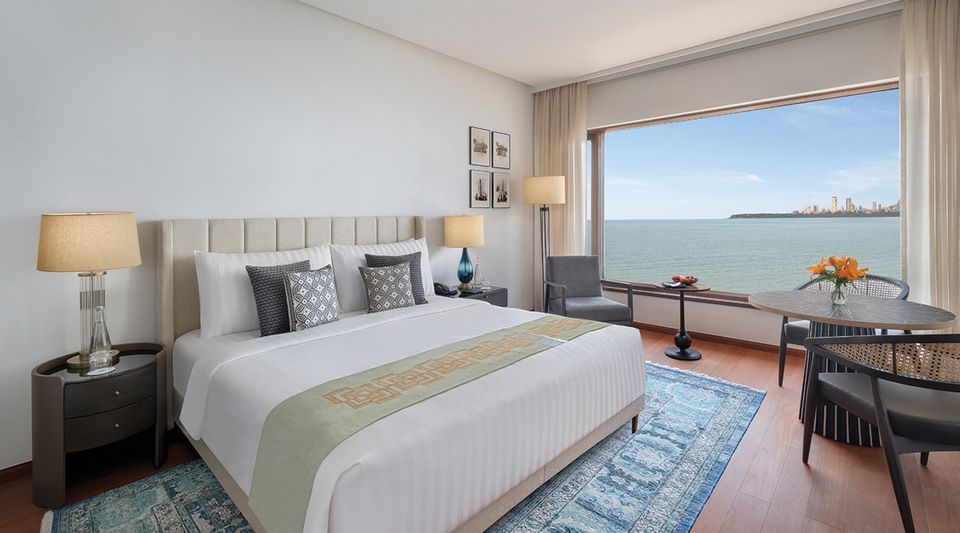 Guest bedroom overlooking the sea